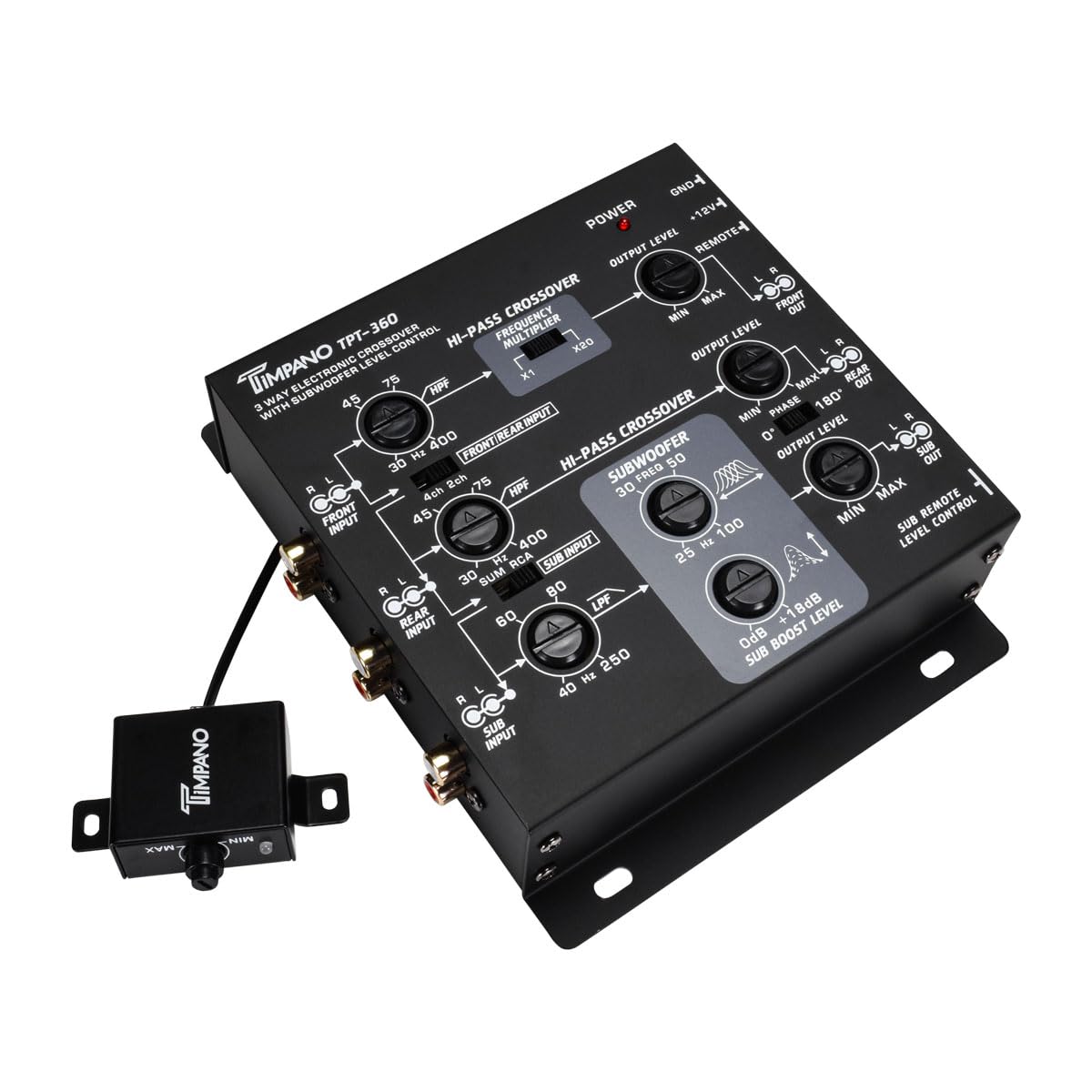Amazon.com: Timpano 3-Way Electronic Crossover Remote Subwoofer